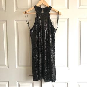 NWT Black Sequin shift dress